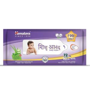 Himalaya Shishu Anand Baby Wipes with Aloe Vera & Licorice, 72 Wipes