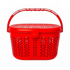 Baby & Shopping Basket with Lid and Handle, Multiple Colours