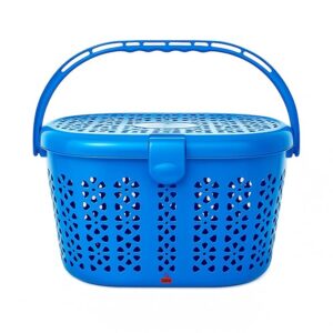 Baby & Shopping Basket with Lid and Handle, Multiple Colours